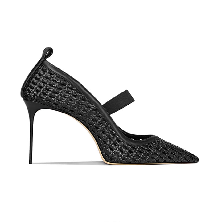 SERVV Braided Mid Heel Pumps - 8cm