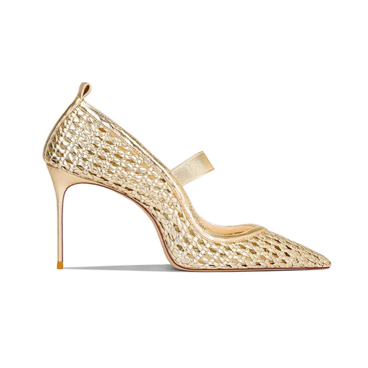 SERVV Braided Mid Heel Pumps - 8cm