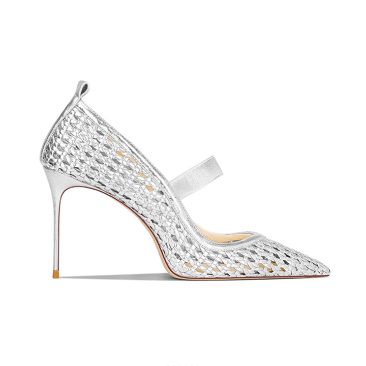 SERVV Braided Mid Heel Pumps - 8cm