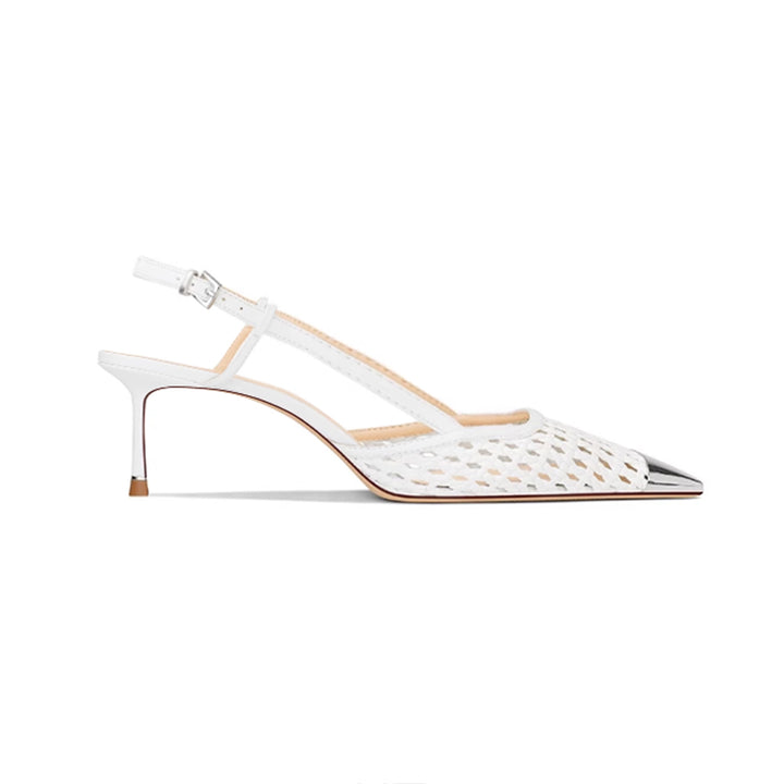 SETOL Metal-Plated Braided Mid Heel Sandals - 6cm
