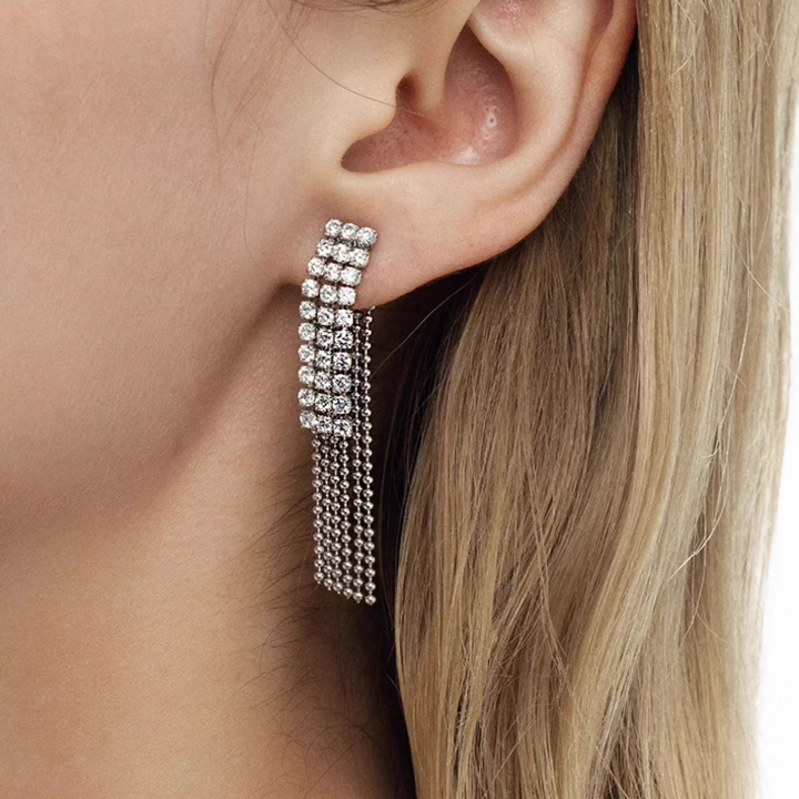 SETTO Diamante Fringed Earrings - Pair