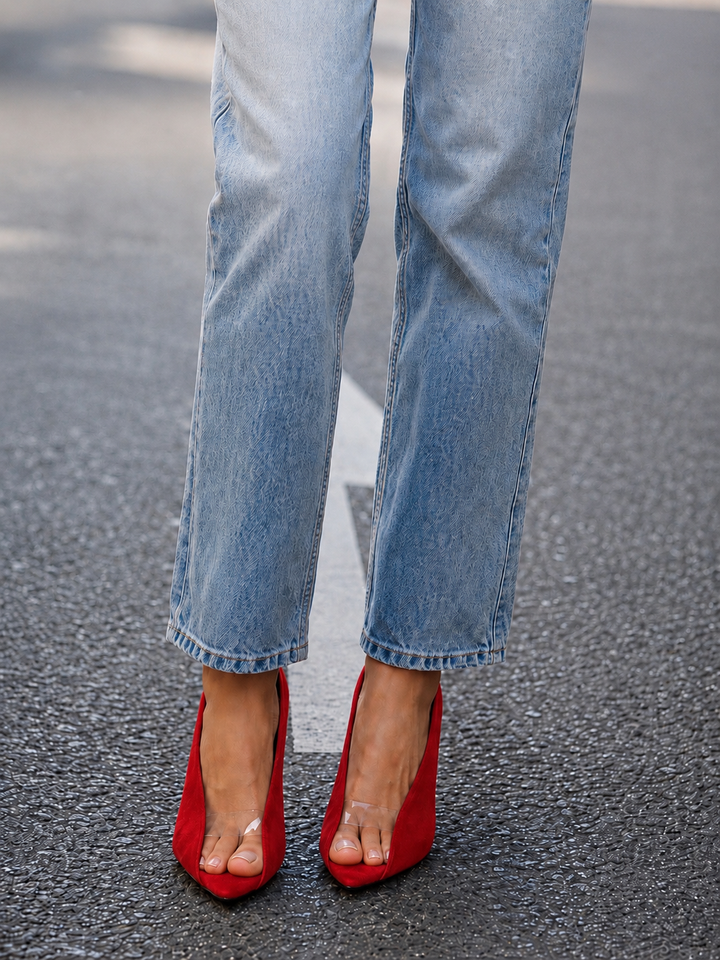 SEVTB OPEN VAMP FLOATING BUCKLE PUMPS