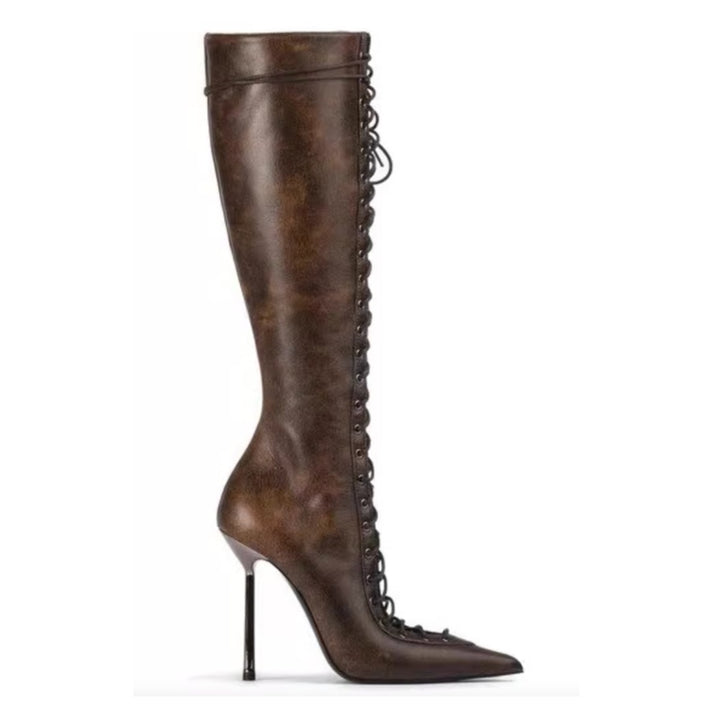 SIANA CUT OUT KNEE HIGH BOOTS