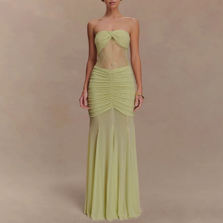 SLEVA Tube See-Through Evening Dress Gown