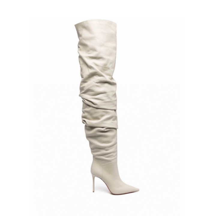 SRONA Leather Over The Knee Boots