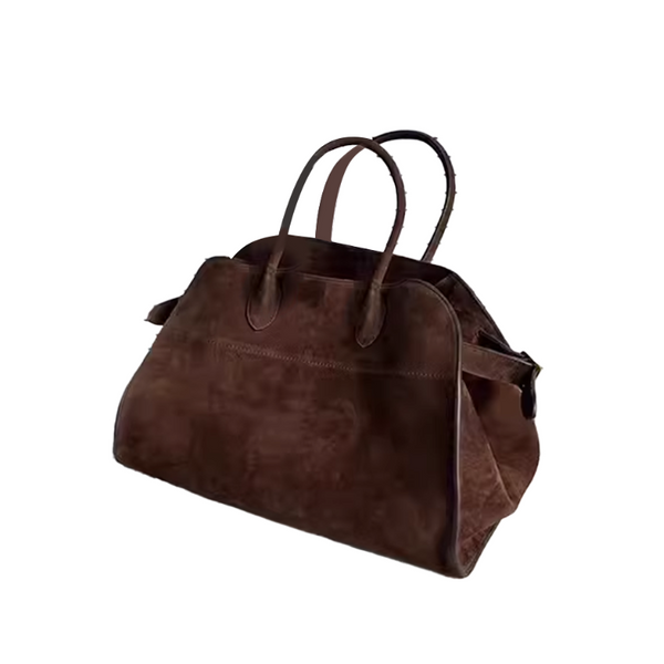 Brown SUDAH Suede Oversized Tote Bag | i The Label – I The Label