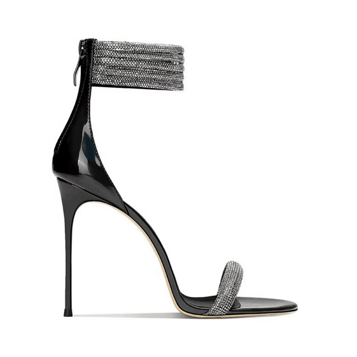 SUDVI Diamante High Heel Sandals - 10cm