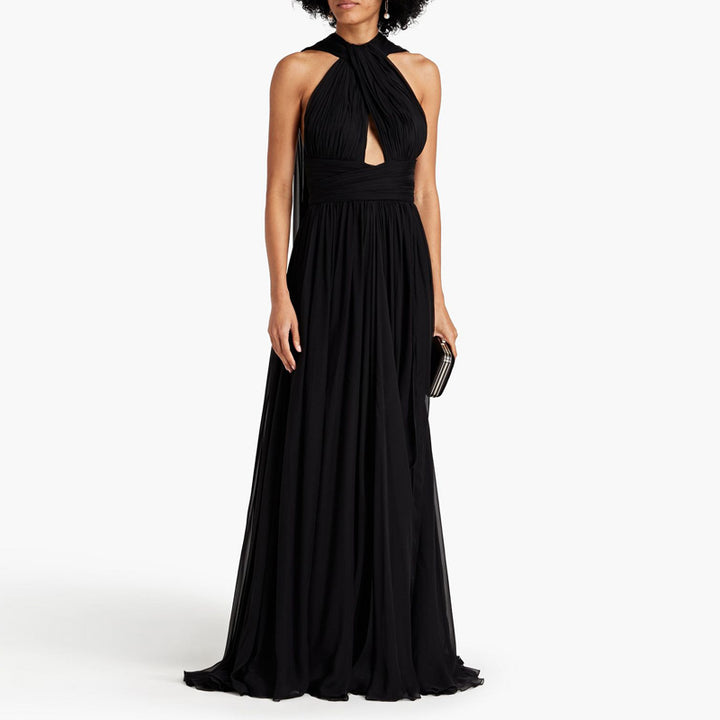 SUIRO Cut Out Maxi Evening Dress Gown