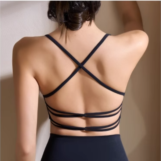 SUTSI Yoga Pilates Back Cross Fitted Sports Bra