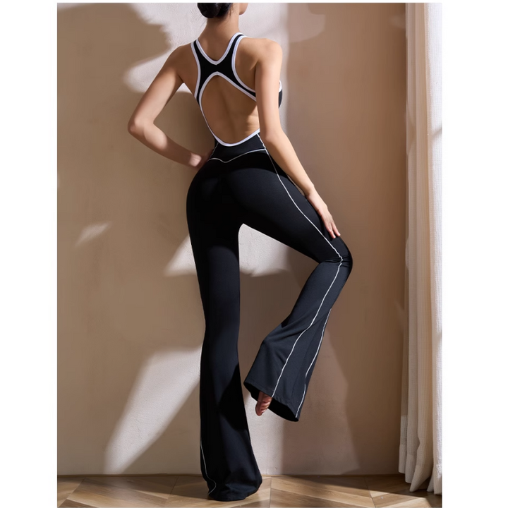 SUTVI Yoga Pilates Backless Fitted Bodysuit Activewear