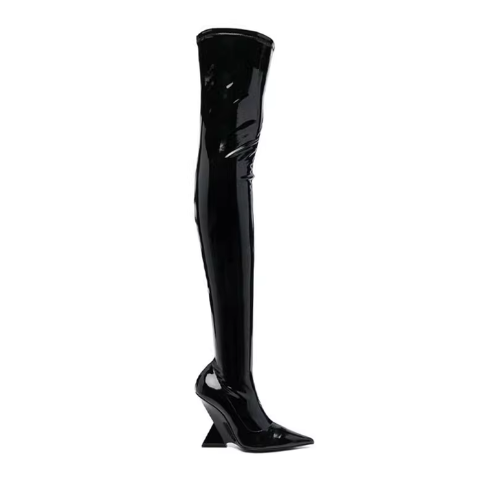 TEBIA Sculptured Heel Over The Knee Boots