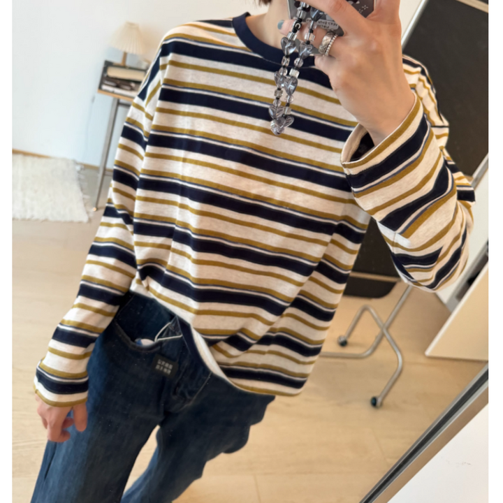 TECEM Striped Long Sleeves Top