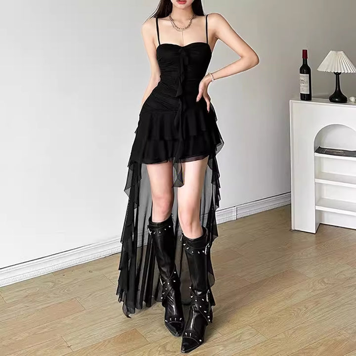 TEDUV Ruffled Maxi Dress