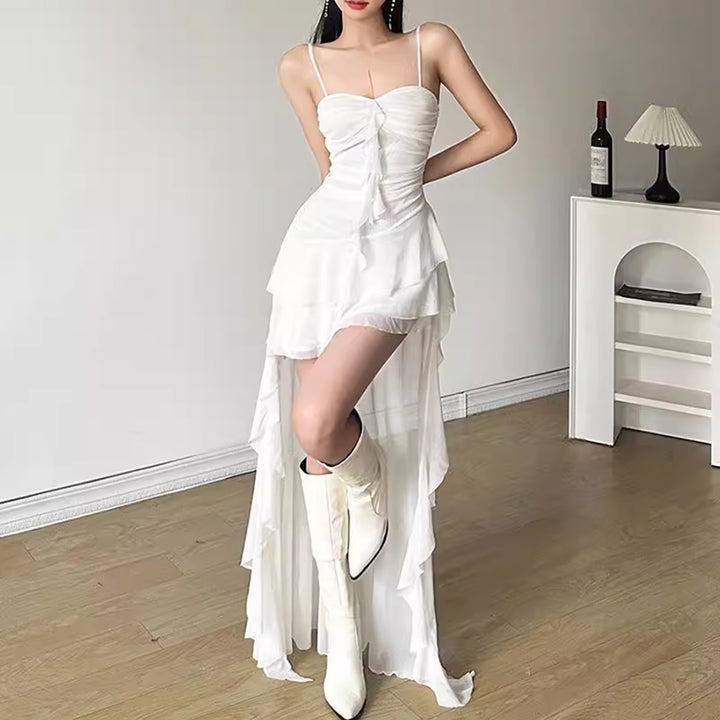 TEDUV Ruffled Maxi Dress