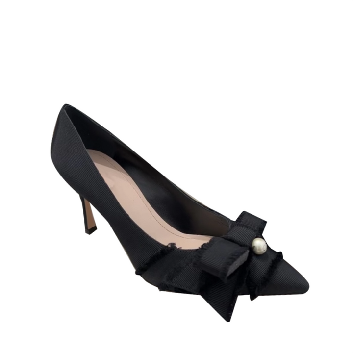 TENAV Bow Kitten Heel Pumps