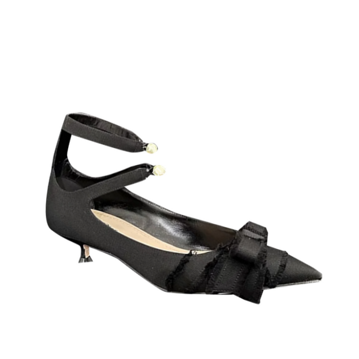 TENAV Bow Kitten Heel Sandals