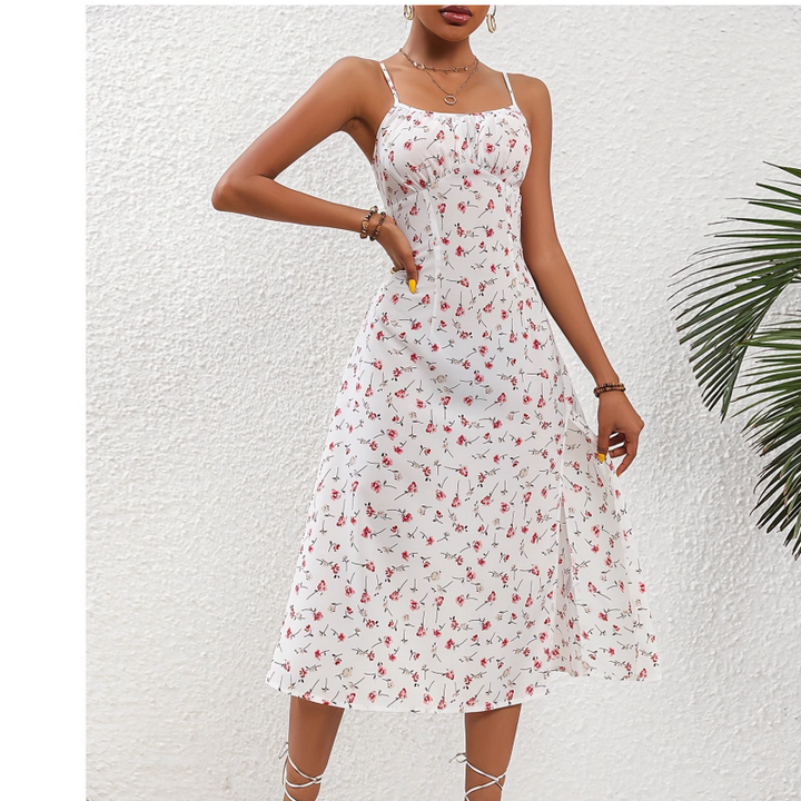 TENNV Printed Slip Dress