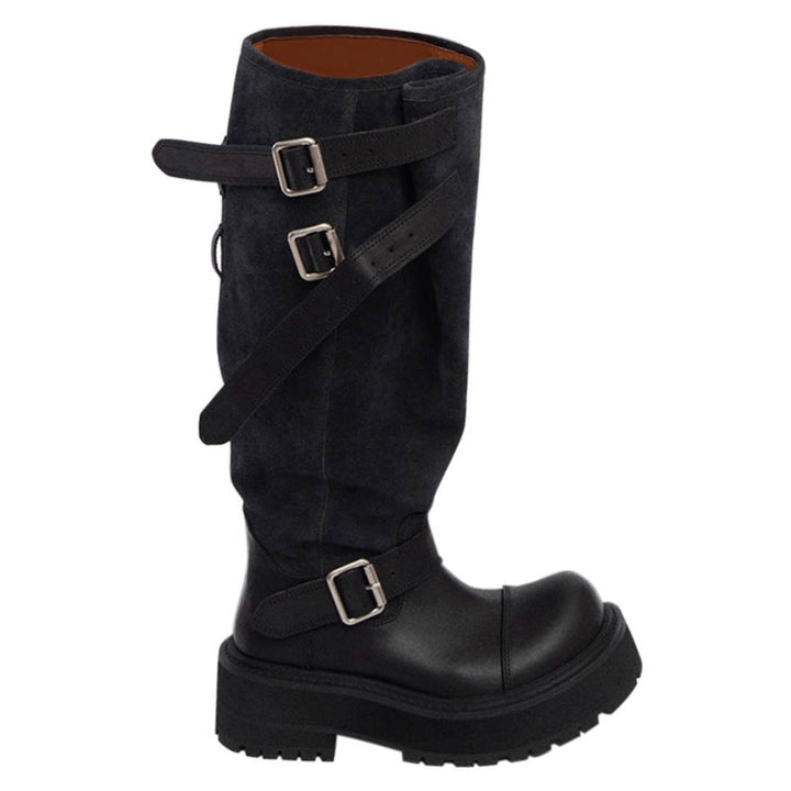 TENUK Wrapped Knee High Combat Boots