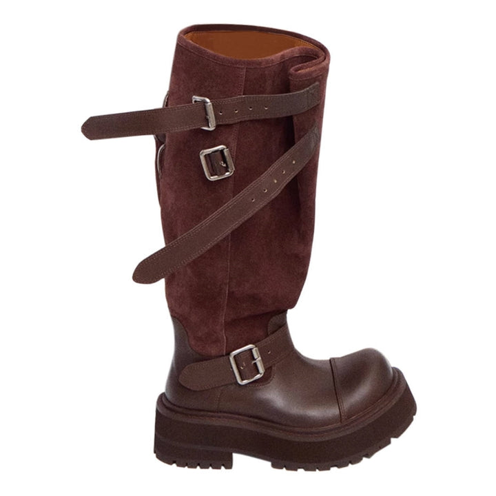 TENUK Wrapped Knee High Combat Boots