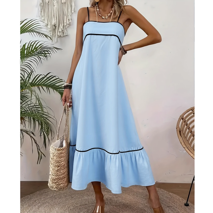 TENUV Flounced Hem Cami Dress