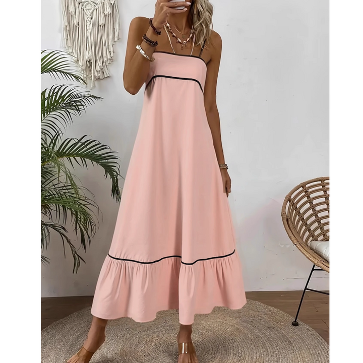 TENUV Flounced Hem Cami Dress