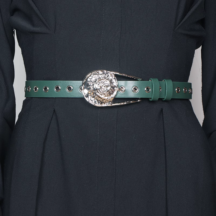 TEVKI Metal Embellished Girdle Belt