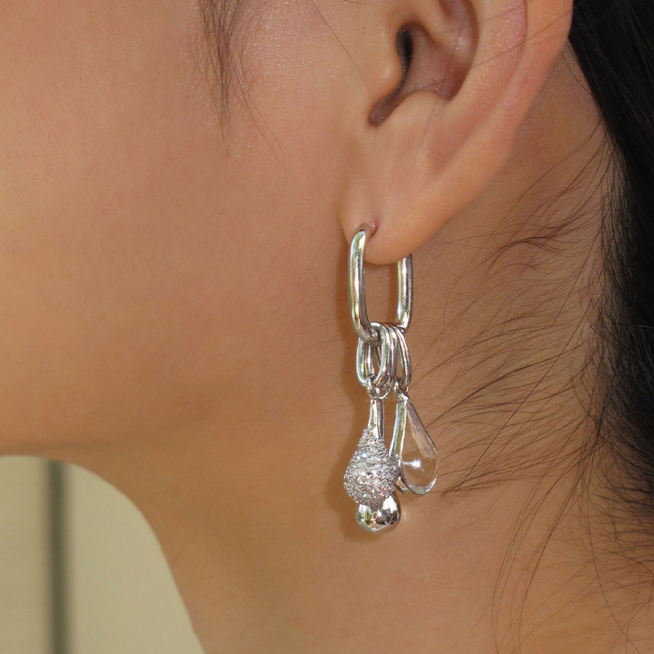 THEIA Diamante Drop Earrings - Pair