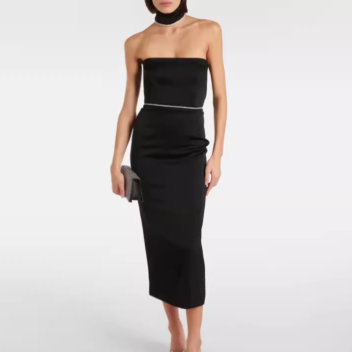 TOBRI Tube Evening Dress Gown