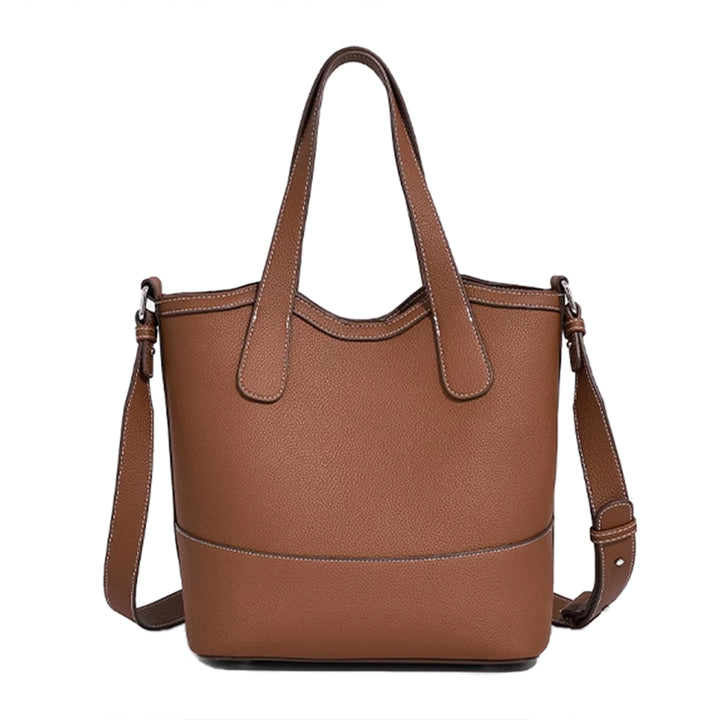 TOCRE Leather Bucket Bag