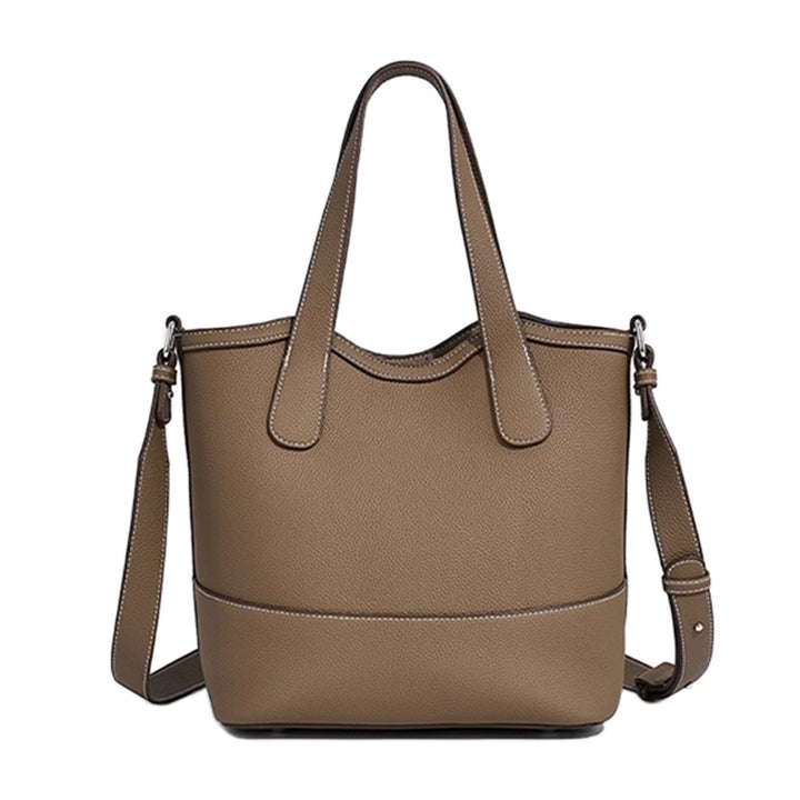 TOCRE Leather Bucket Bag