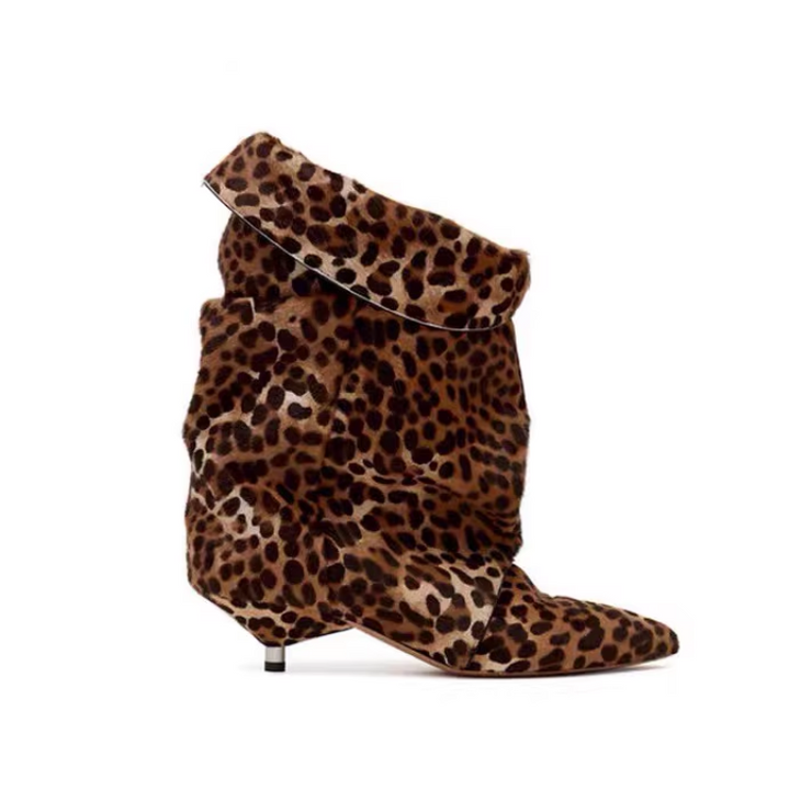 TULAH Printed Kitten Heel Ankle Boots