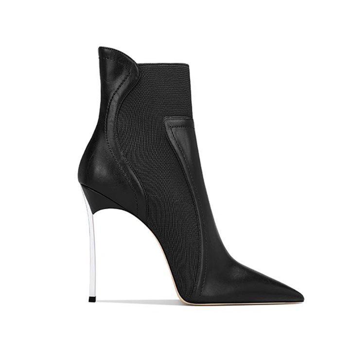 TUVCI Stiletto Heel Ankle Boots - 10cm