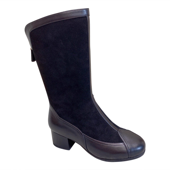 TVODA Suede And Leather Knee High Boots