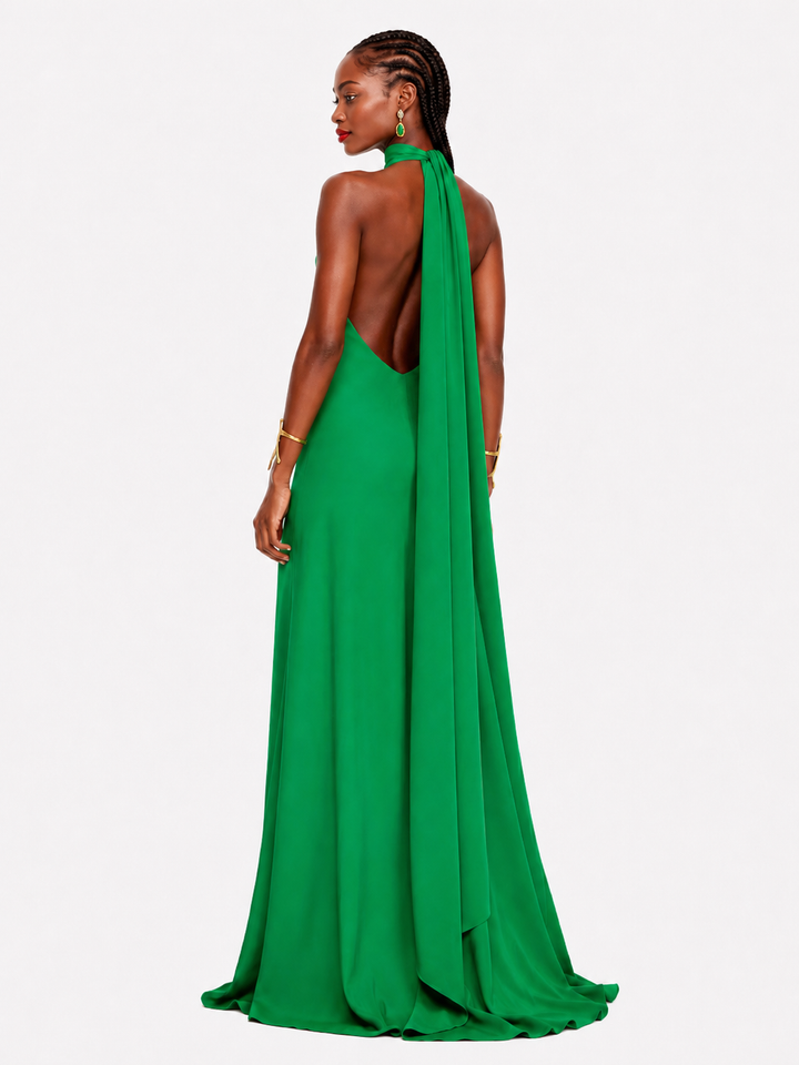 VABRU Backless Evening Dress Gown