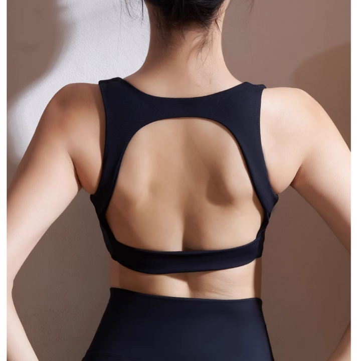 VADRI Yoga Pilates Cut Out Fitted Sports Bra