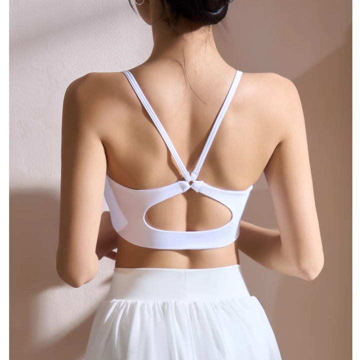 VAFOT Yoga Pilates Cut Out Fitted Sports Bra