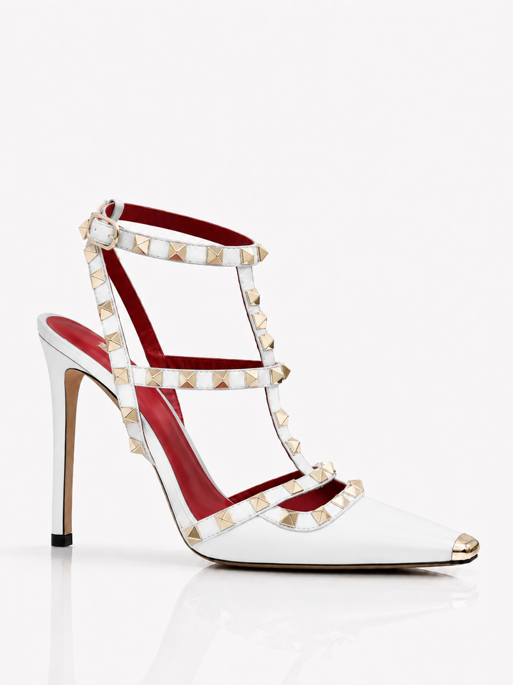 VALENTINA Studded T-Bar Slingback Pumps