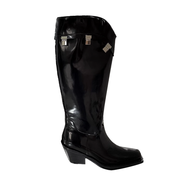 VAITU Metal Embellished Knee High Boots