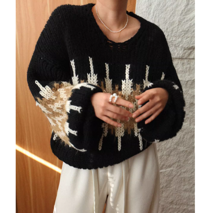 VASRI Printed Knitwear Sweater