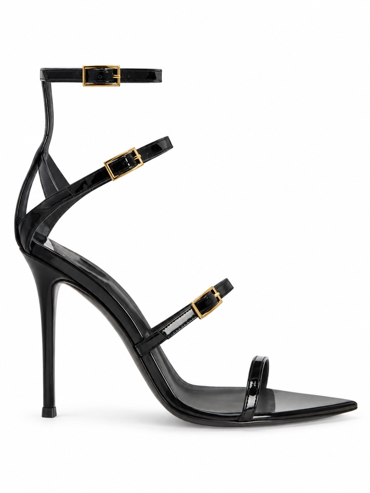 VATCI BUCKLED HIGH HEEL SANDALS