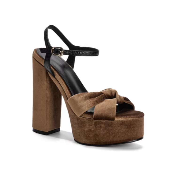 VATHO Bow High Heel Platform Sandals
