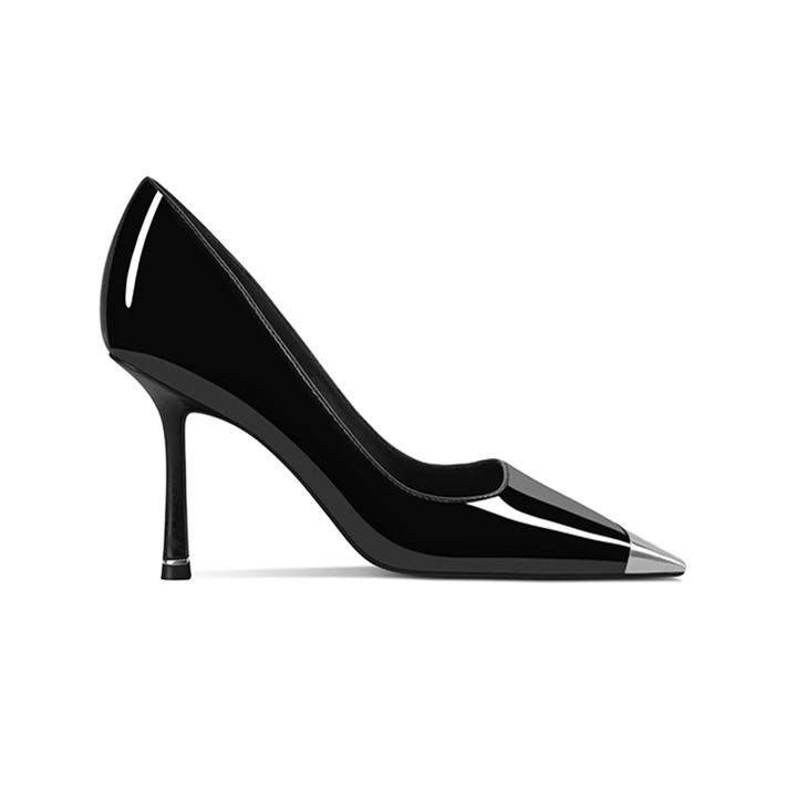 VATNA Metal-Plated Kitten Heel Pumps - 10cm