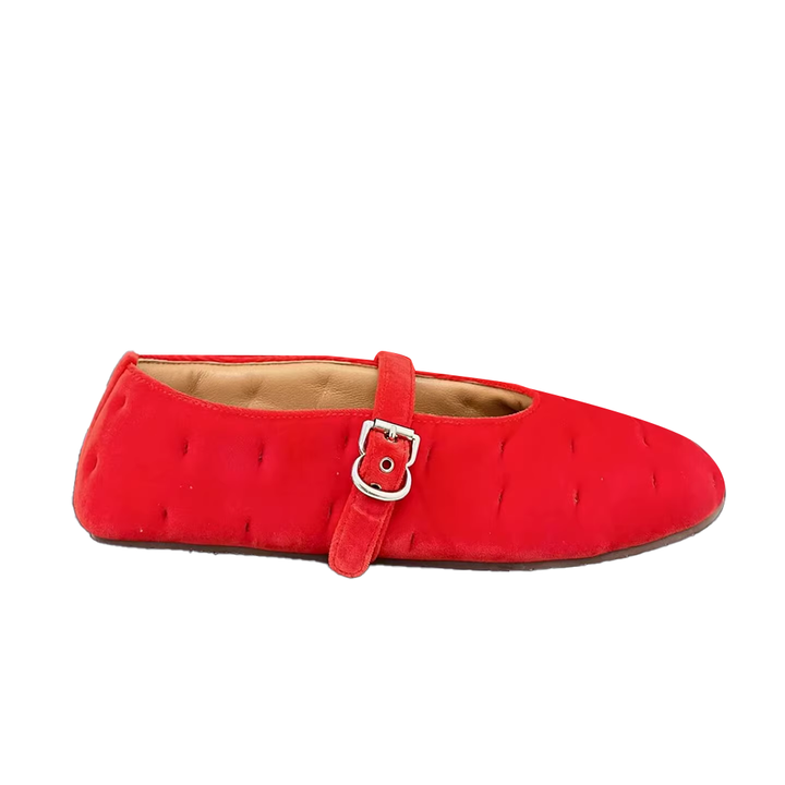 VEDAS Buckled Flat Ballet Shoes