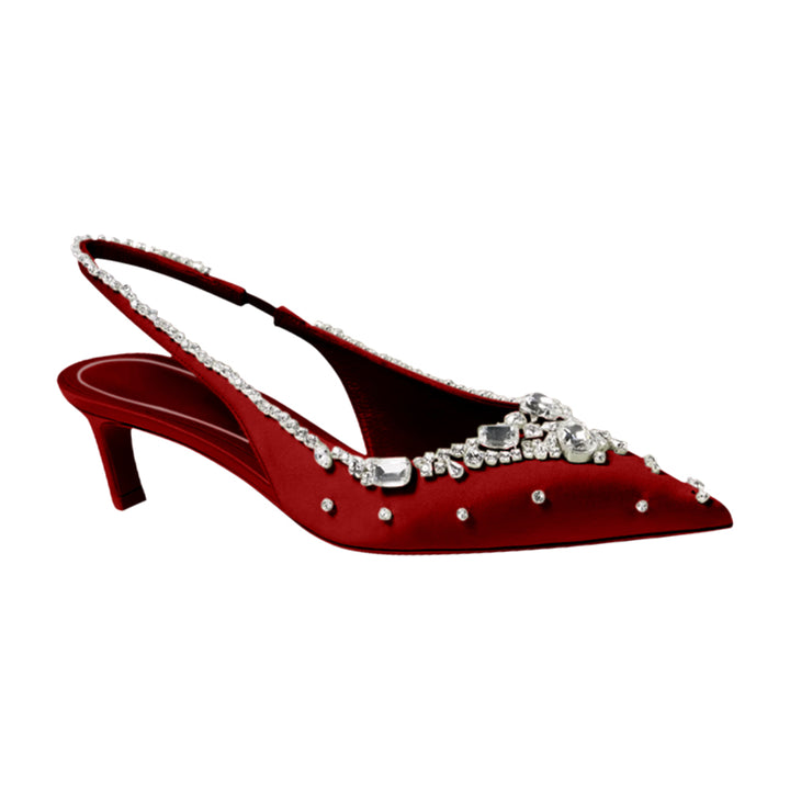 VEDFA Diamante Mid Heel Sandals - 5cm