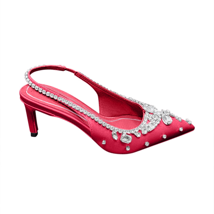 VEDFA Diamante High Heel Sandals - 6.5cm