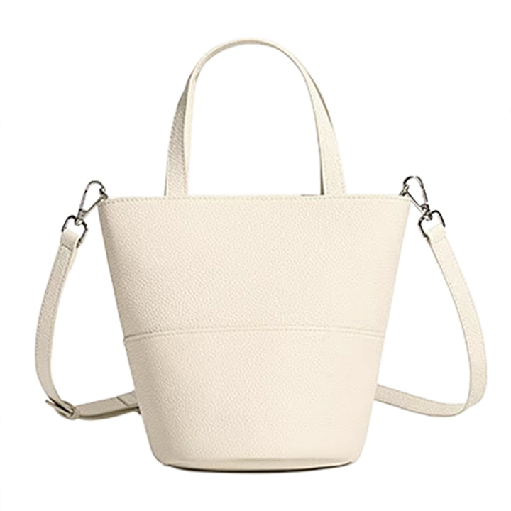 VEFFU Leather Bucket Bag