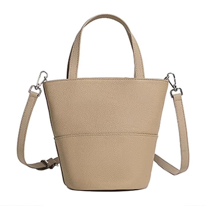 VEFFU Leather Bucket Bag
