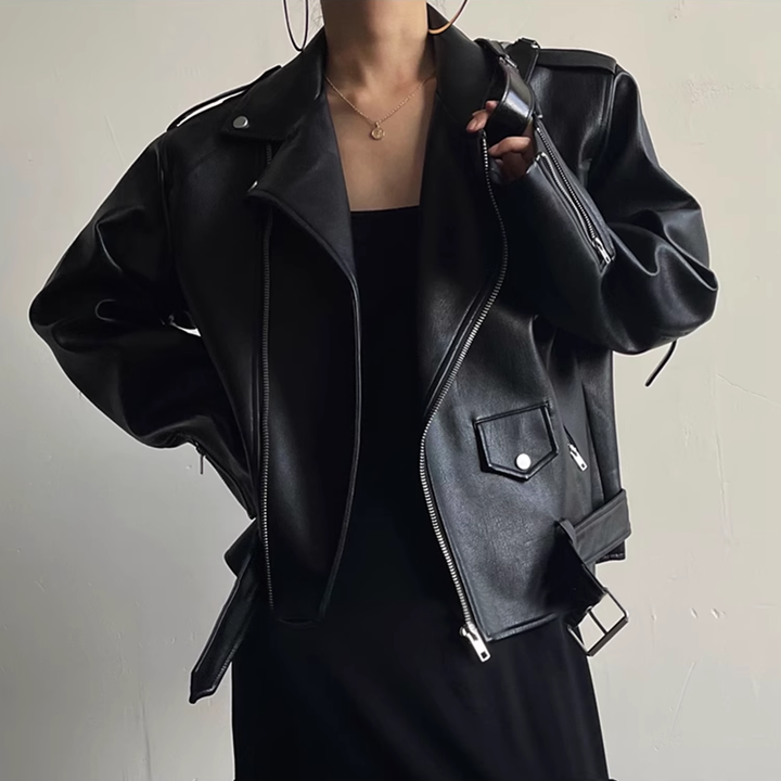 VEINN Lapel Leather Jacket