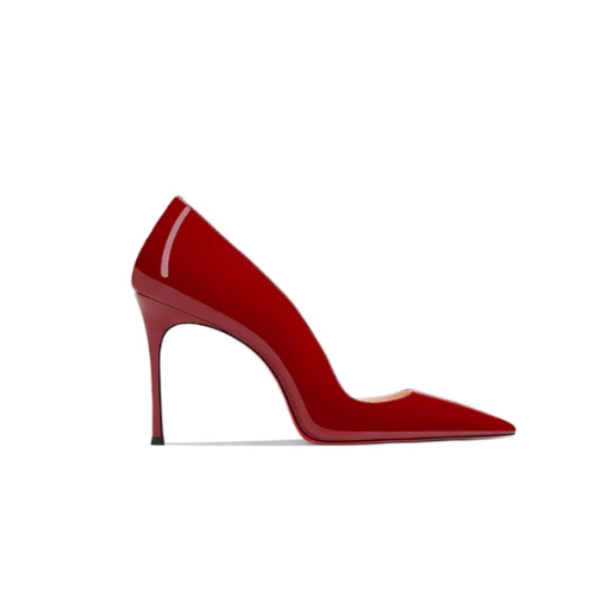 VEKUA Patent Leather Mid Heel Pumps - 6cm