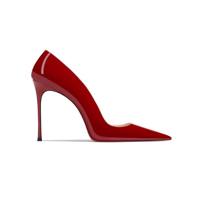 VEKUA Patent Leather Mid Heel Pumps - 8cm